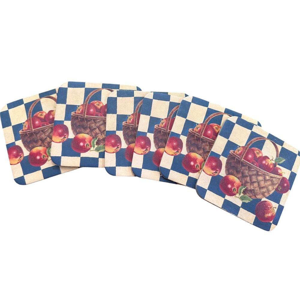 1996 Vintage Country Kitchen Coaster Set w/ Box - Set of 6